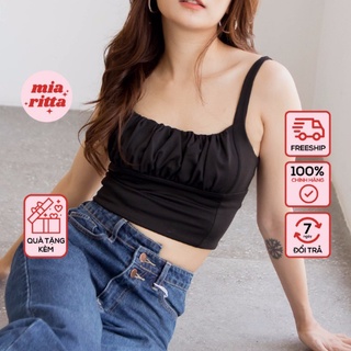 Áo croptop 2 dây nhún ngực 2 lớp Mia Ritta A1902