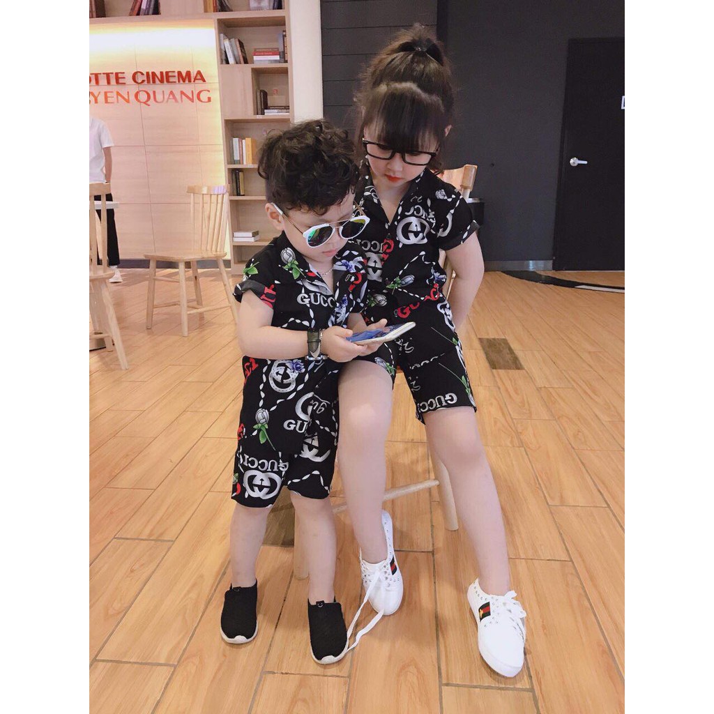 SIZE ĐẠI 14-26kg Bộ pịama thô lụa dáng sơ mi cực chất cho bé trai, bé gái - BPD2