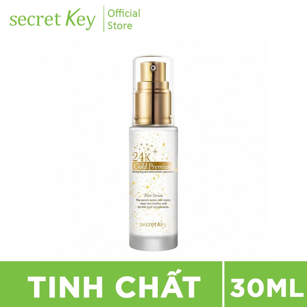 [Mã FMCGM50 - 8% đơn 250K] Serum phục hồi dưỡng trắng da chống lão hoá Secret Key 24K Gold Premium First Serum 30ml