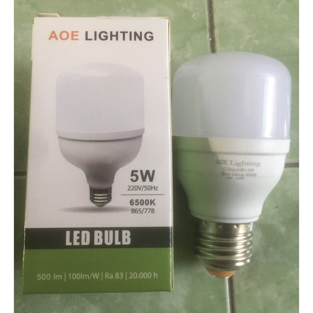 Bóng đèn led trụ 10w siêu tiết kiệm điện Đèn LED AOE Bulb ĐÈN BULB TRỤ KÍN NHỰA BỌC NHÔM Ánh sáng trắng