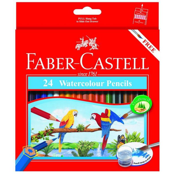 Chì màu nước FABER CASTELL 12/24/36/48 màu (Hộp giấy và Hộp thiếc)