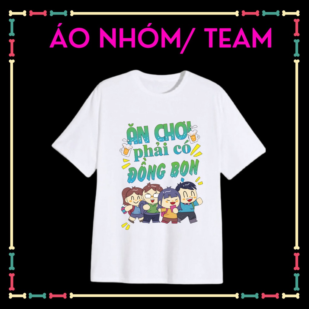 Áo Thun nam nữ phôm rộng, màu trắng, đủ size áo. áo đồng phục du lịch cho nhóm, team, công ty