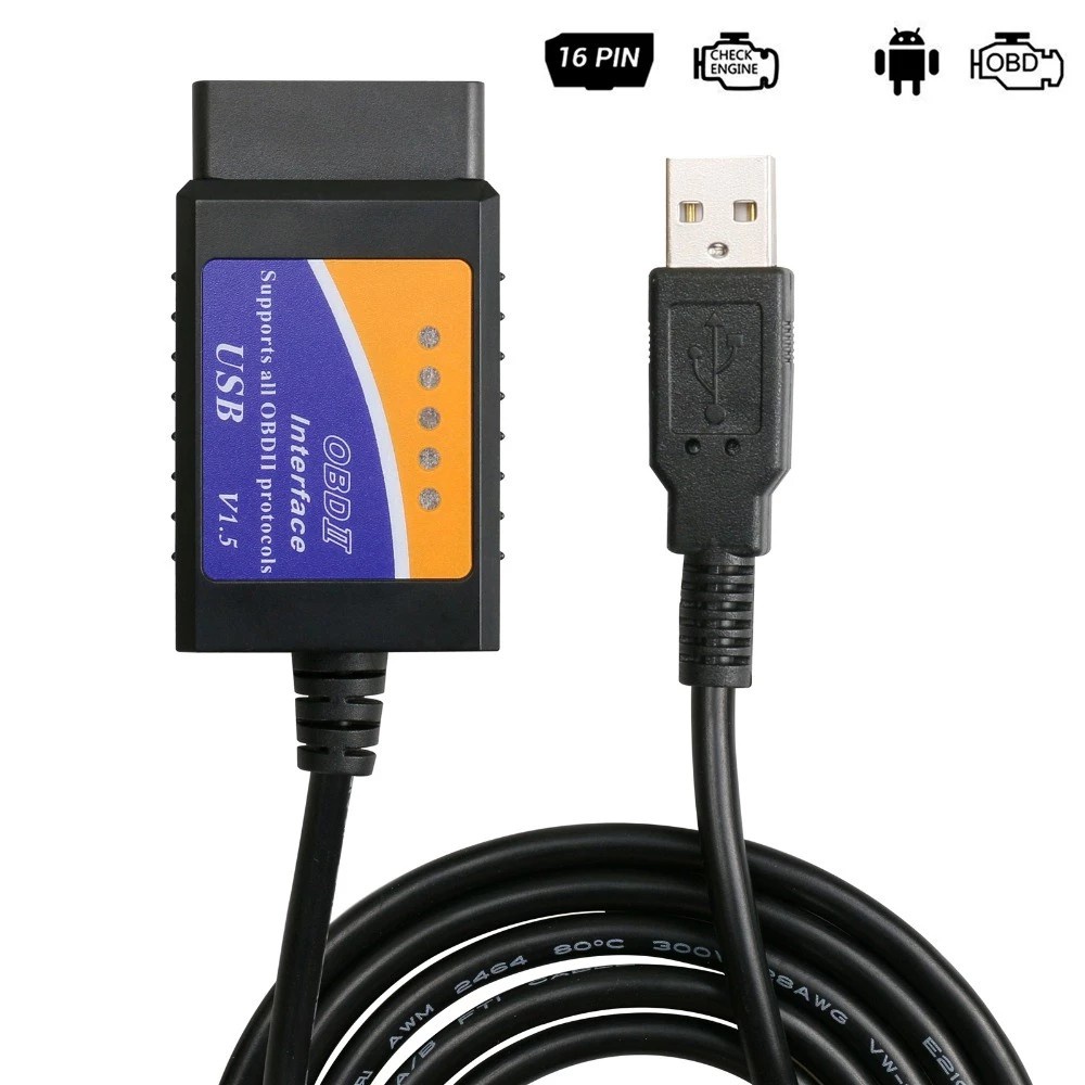 Thiết Bị Chẩn Đoán Lỗi ELM327 USB V1.5 obd2 ELM 327 V 1.5 OBDII ELM-327 OBD 2 obd2 Dành Cho Ô Tô