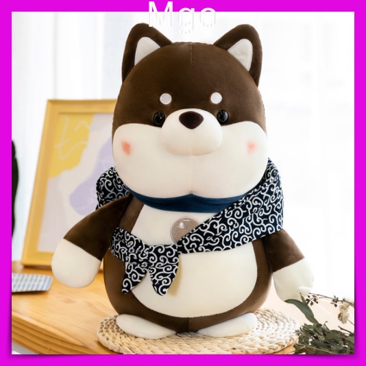 Gấu Bông Teddy Chó Shiba Phiêu Lưu, Chó Nhồi Bông Shiba Xa Nhà Siêu Đáng Yêu Size 23cm
