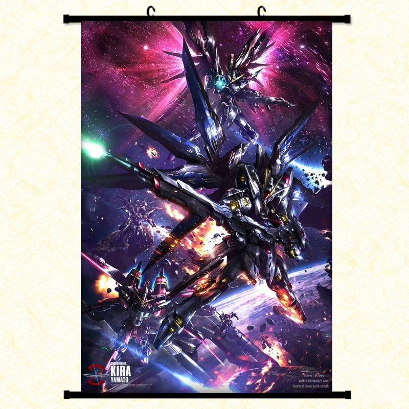 Poster vải anime Gundam 07 30x45 tranh vải cuộn treo tường