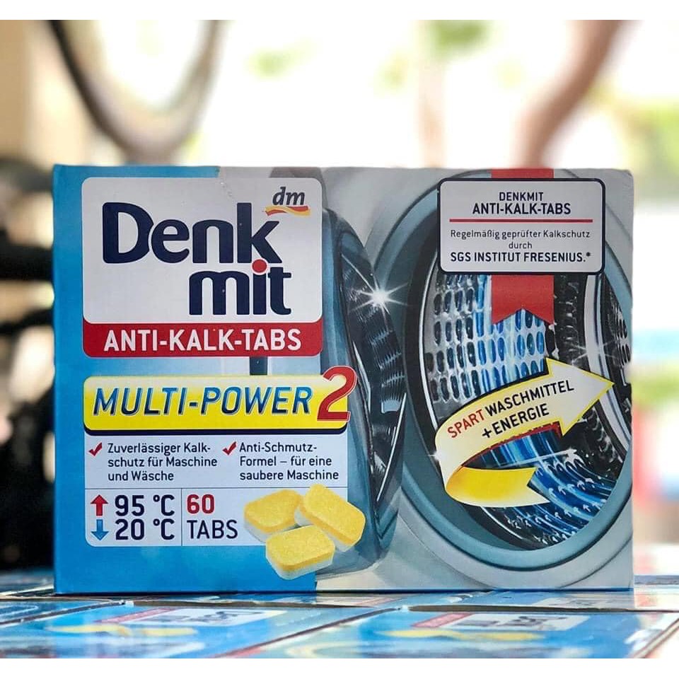 Gói lẻ 10 viên Denkmit viên tẩy lồng máy giặt siêu sạch, khử mùi hiệu quả Denk Mit- hàng nội địa Đức