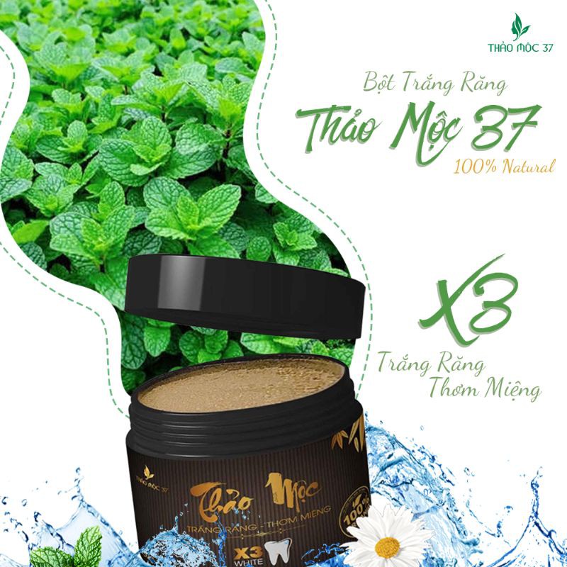 Bột đánh răng trắng răng thảo mộc 37 (combo 5 hộp)