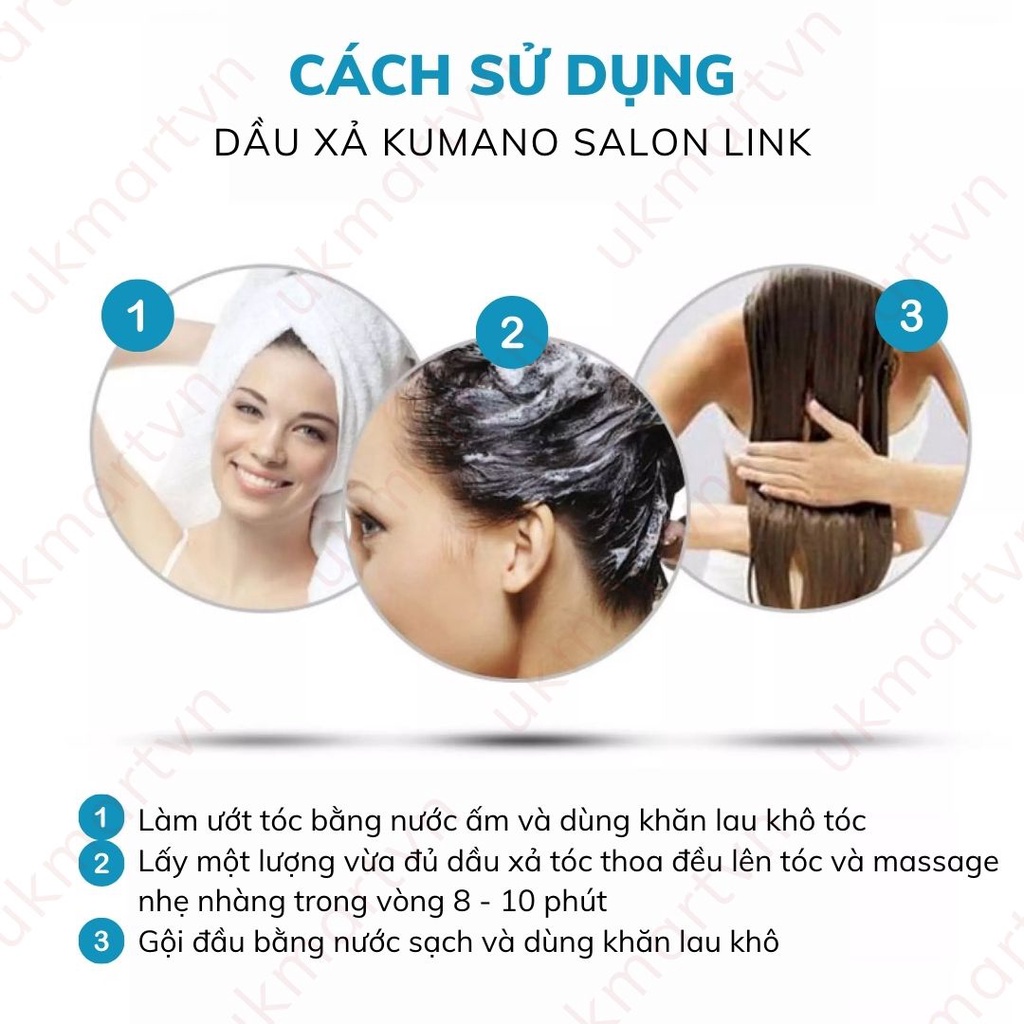 Dầu Gội Kumano Salon Link Cho Tóc Uốn, Tóc Nhuộm 1000ml