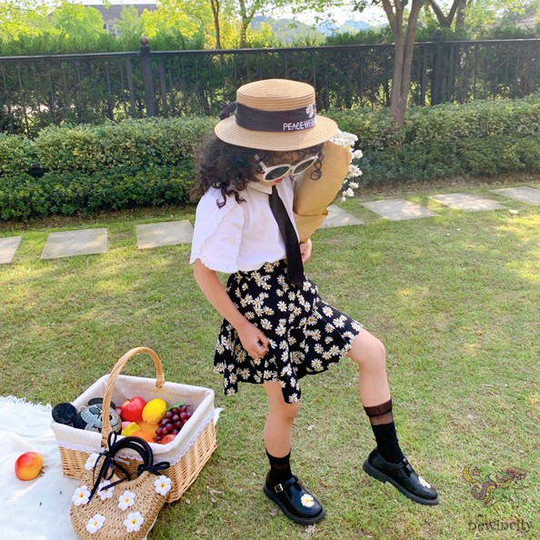 Giày Búp Bê Đính Hoa Cúc Xinh Xắn Dành Cho Bé Gái