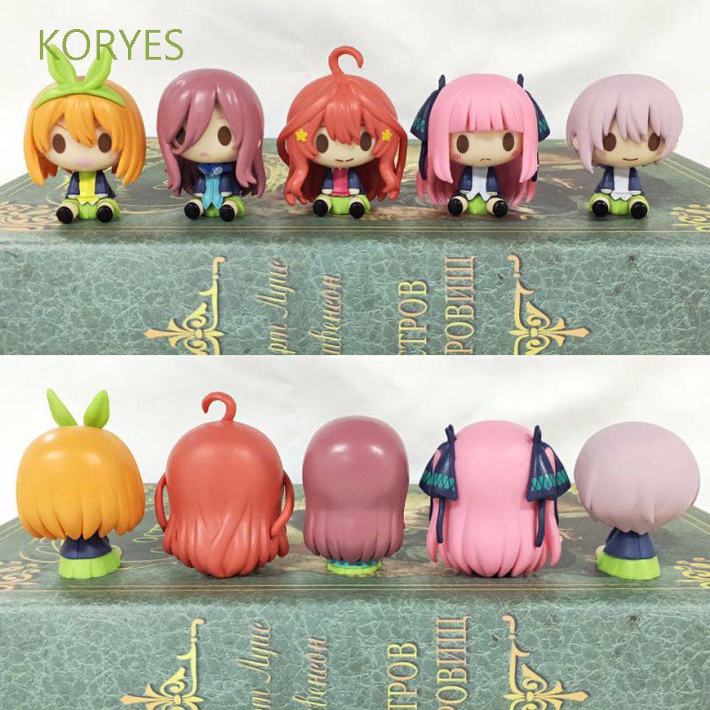 Bộ 5 mô hình nhân vật hoạt hình Nakano Miku bằng PVC trang trí bàn làm việc