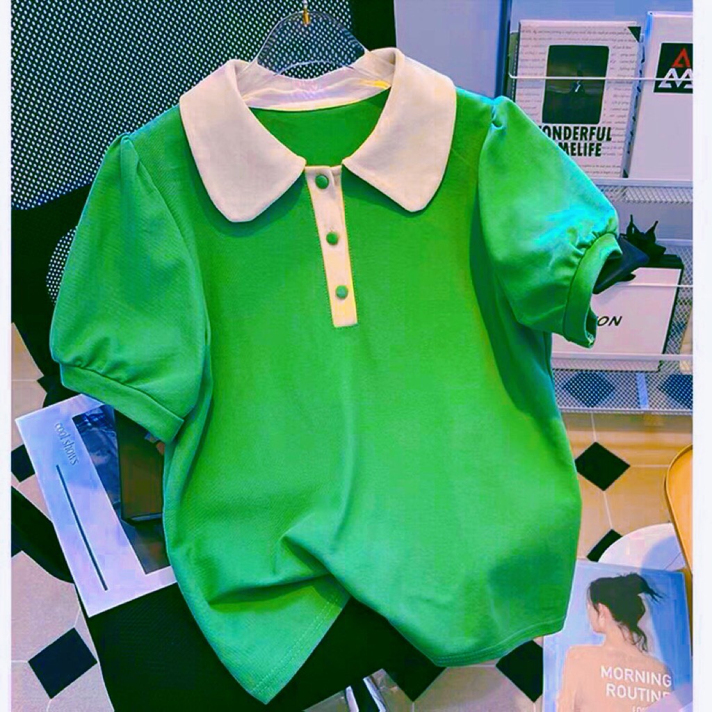 Áo thun Polo nữ 3 màu LinhDan Store K1