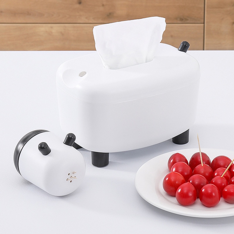 Hộp đựng khăn giấy kiêm hũ đựng tăm hình con bò sữa