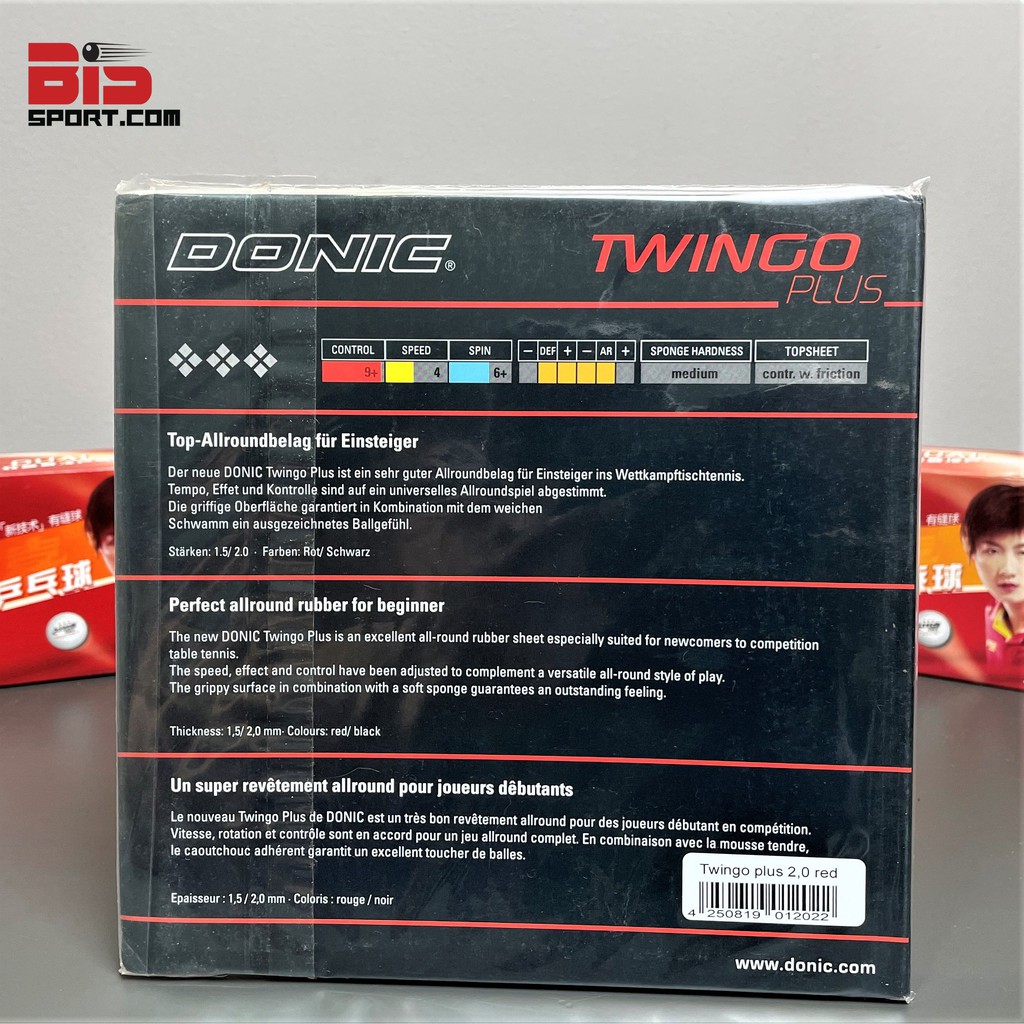 Mặt Vợt Bóng Bàn Châu Âu Donic Twingo Plus Chính Hãng - Made In Germany