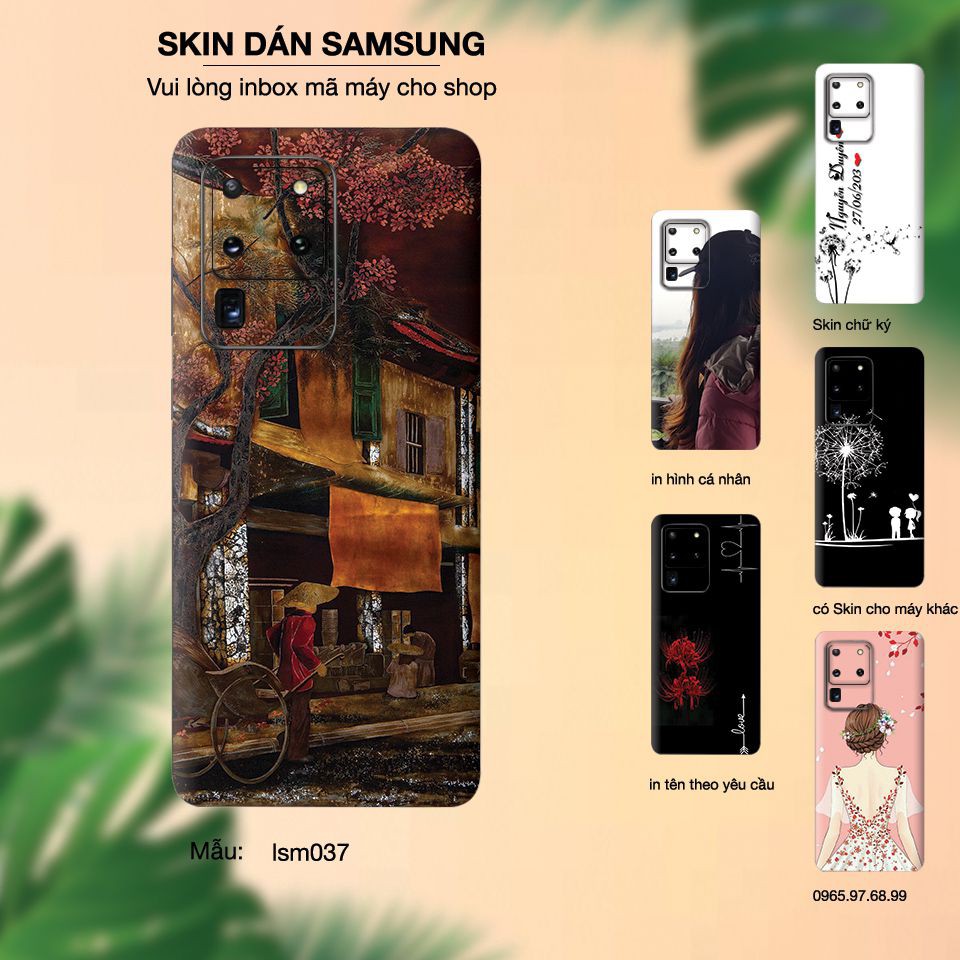 Skin dán điện thoại Samsung in hình Phố cổ Hà Nội - lsm038 (inbox mã máy cho Shop)