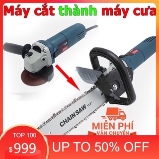 Bộ Lam Cưa Xích Gắn Máy Mài Cầm Tay Thành Máy Cưa Gỗ Tiện Dụng