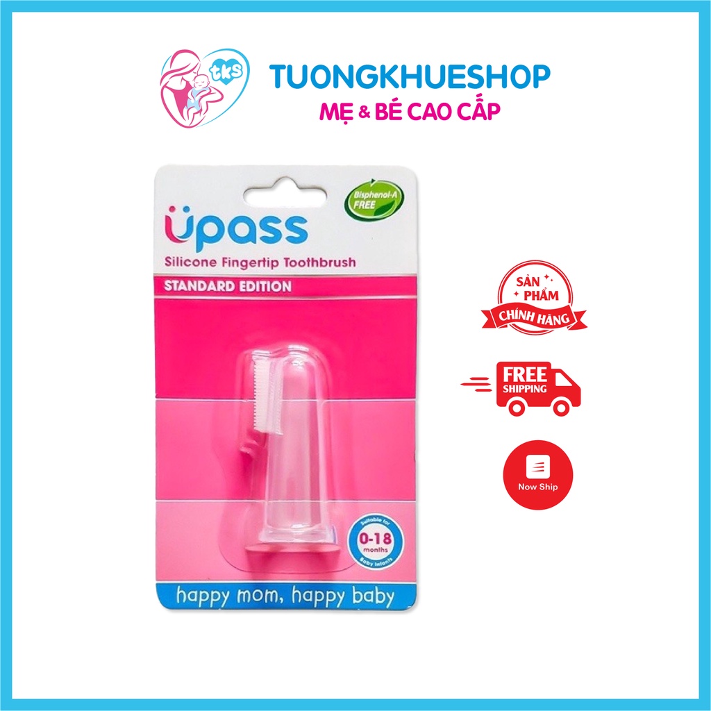 Rơ lưỡi xỏ ngón Upass/ bàn chải đánh răng cho bé silicone siêu mềm Upass Thái Lan