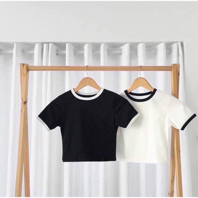 Combo 2 Áo Crotop trơn viền đen | BigBuy360 - bigbuy360.vn