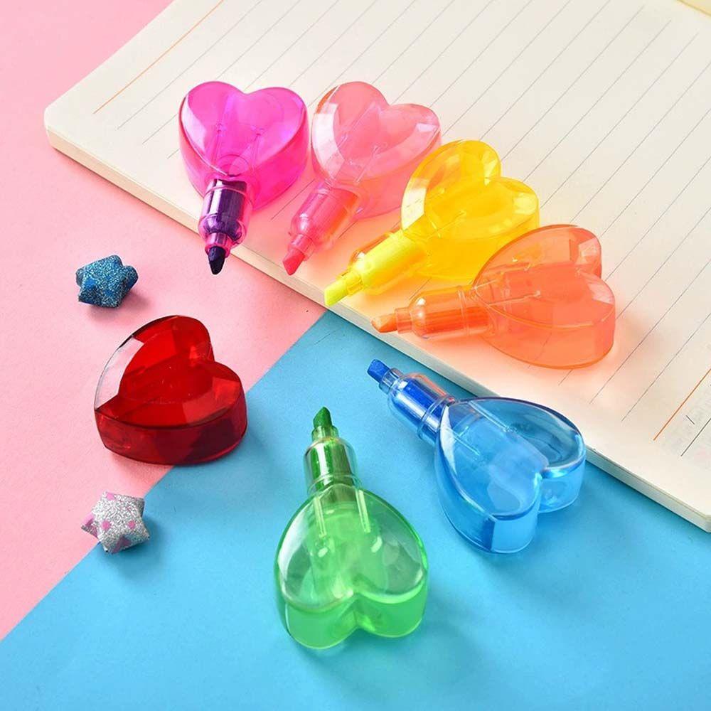 Bút Đánh Dấu Highlight 6 Màu Ngà Voi Dành Cho Trường Học / Văn Phòng