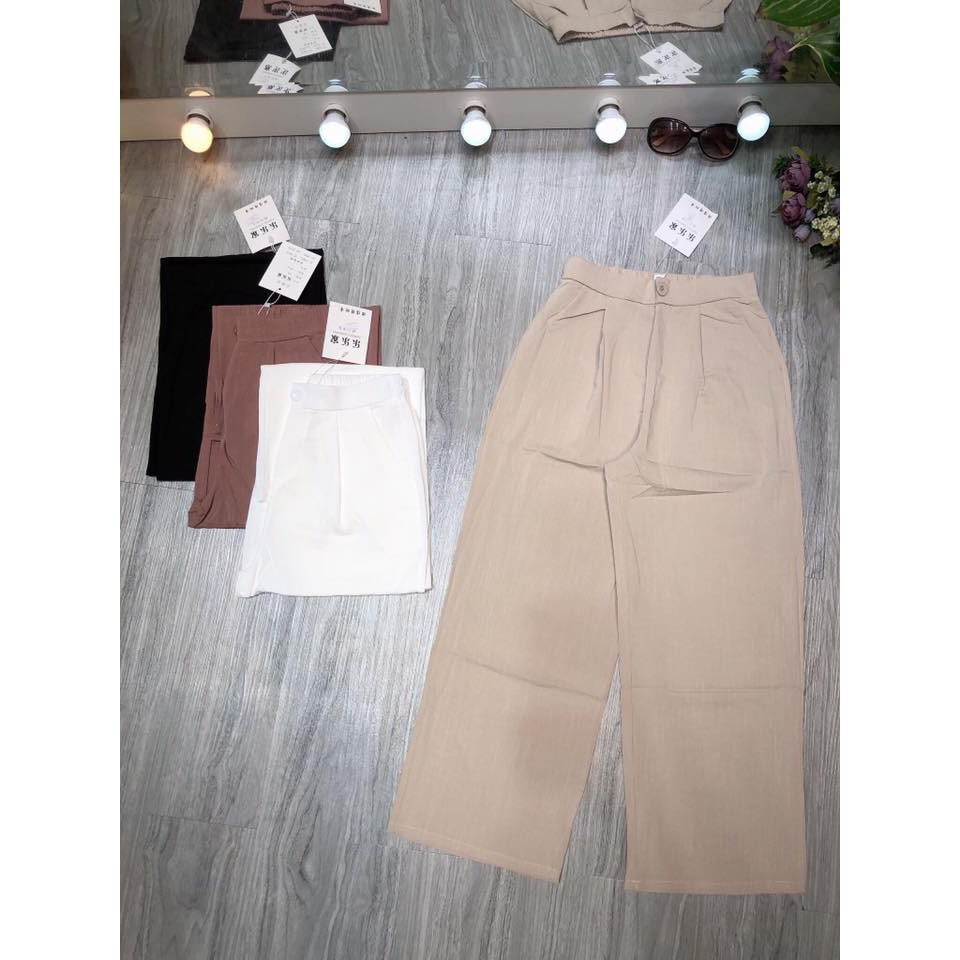 Quần Đũi Đính Cúc Ống Rộng 909 ( Kèm Ảnh Thật )_Xưởng May Quang Anh
