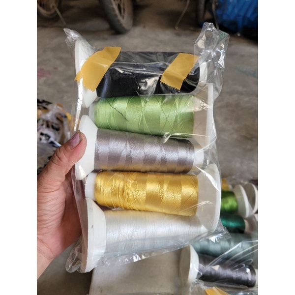 Set 5 cuộn chỉ thêu dùng cho máy thêu vì tính, máy thêu lắc tay