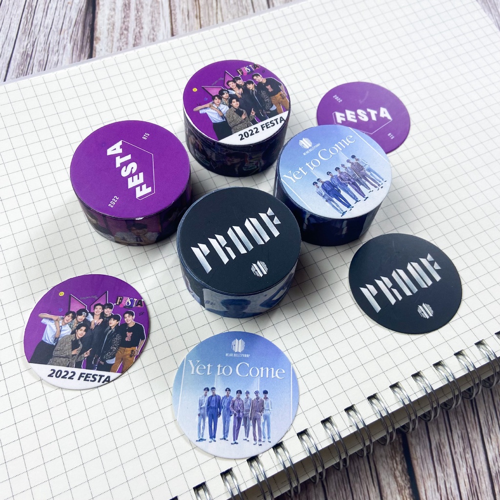 Sticker Dán Trang Trí Sổ Tay Kỷ Niệm 9 Năm BTS & 2022FESTA