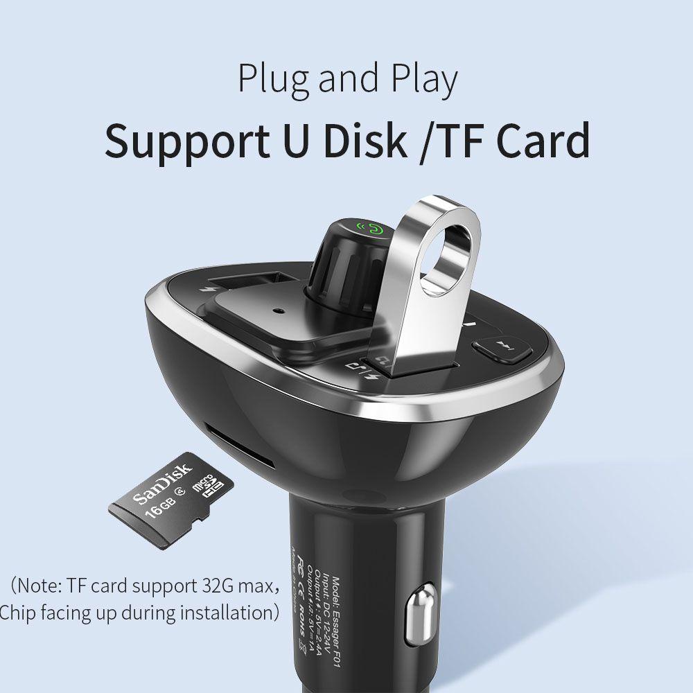 Củ Sạc Xe Hơi GLENES Tích Hợp Đài FM Cổng USB Chất Lượng Cao