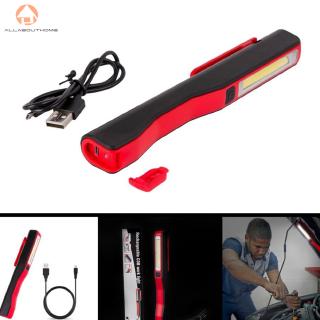 ABH❤Emergency LED Pen Light Clip Magnet USB Work Torch Flashlight Car Pepair Lamp UK