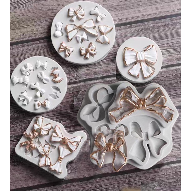 Khuôn silicone hình nơ đổ resin, nặn đất sét, fondant, clay, beanpaste, sugar craft