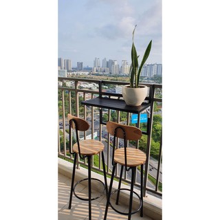 [FREESHIP] Bàn treo ban công gấp được màu đen GREEN HOME
