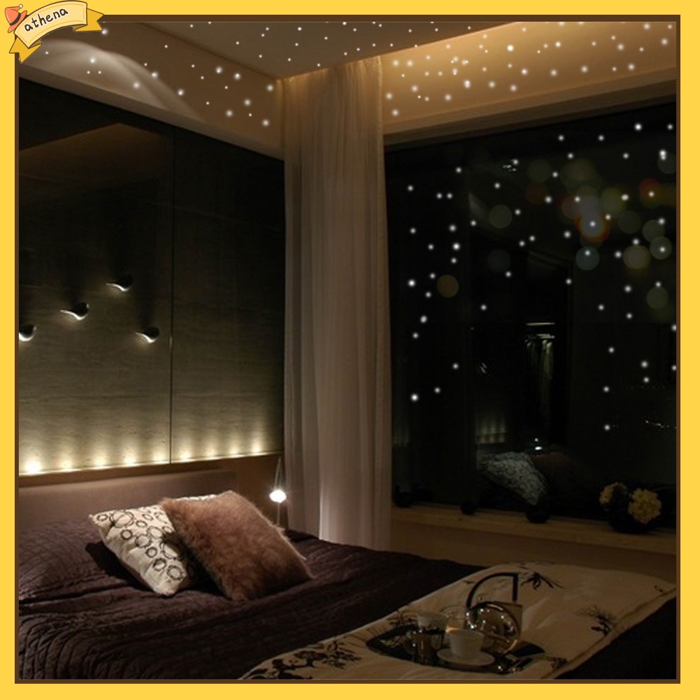 Set 407 Sticker Chấm Tròn Dạ Quang Dán Tường Trang Trí Phòng Ngủ