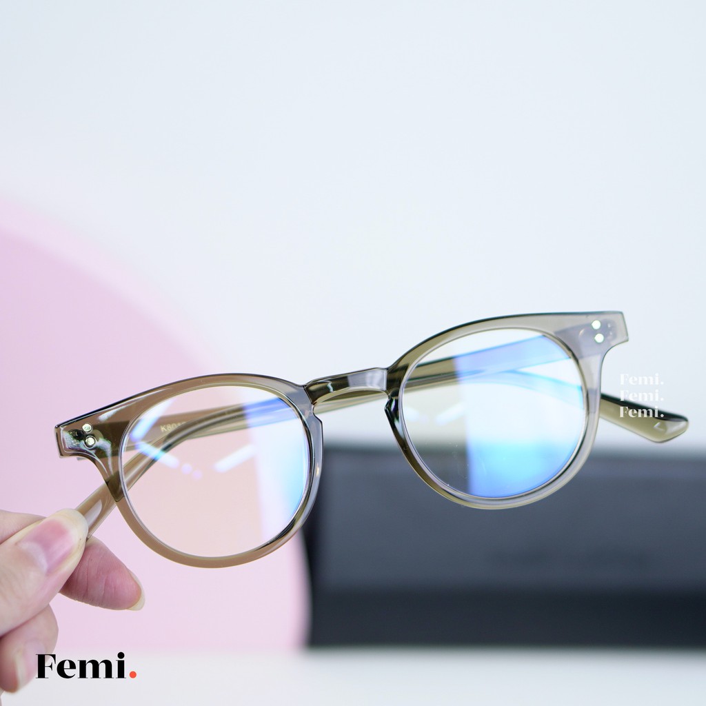 Gọng kính cận tròn Femi Emma chính hãng mắt kính chống tia UV | BigBuy360 - bigbuy360.vn