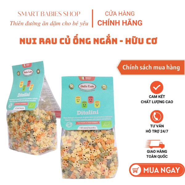 Nui Ống Ngắn Rau Củ Hữu Cơ Cho Bé 200g