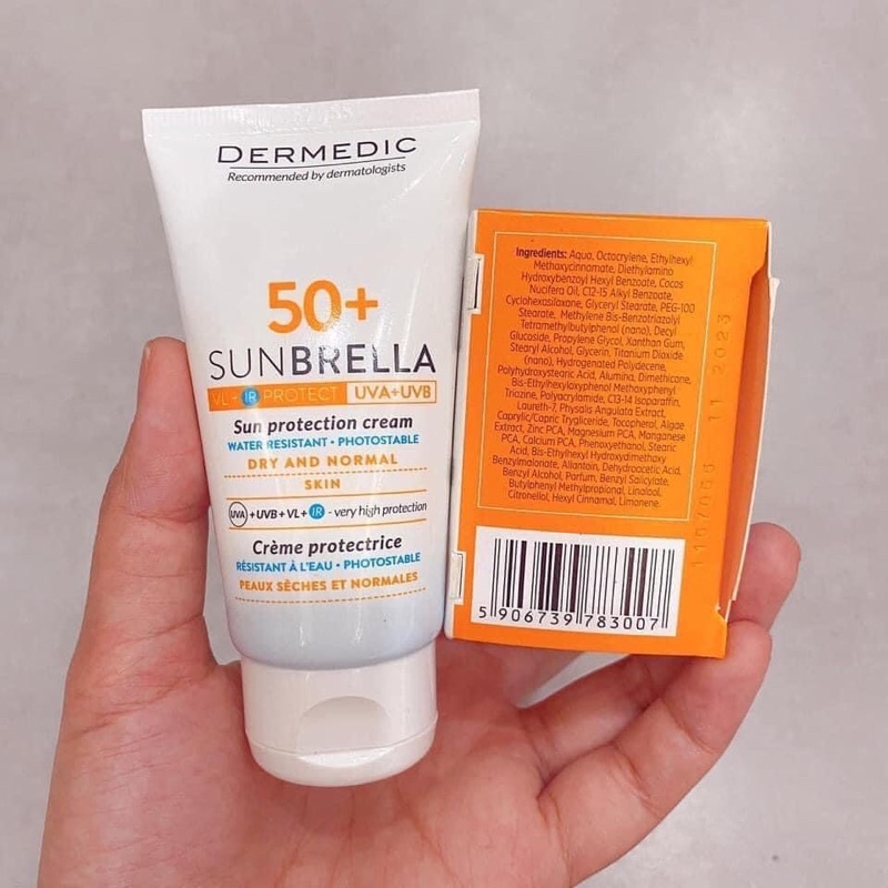 Kem chống nắng Dermedic Sunbrella bảo vệ an toàn cho mọi loại da 50ml