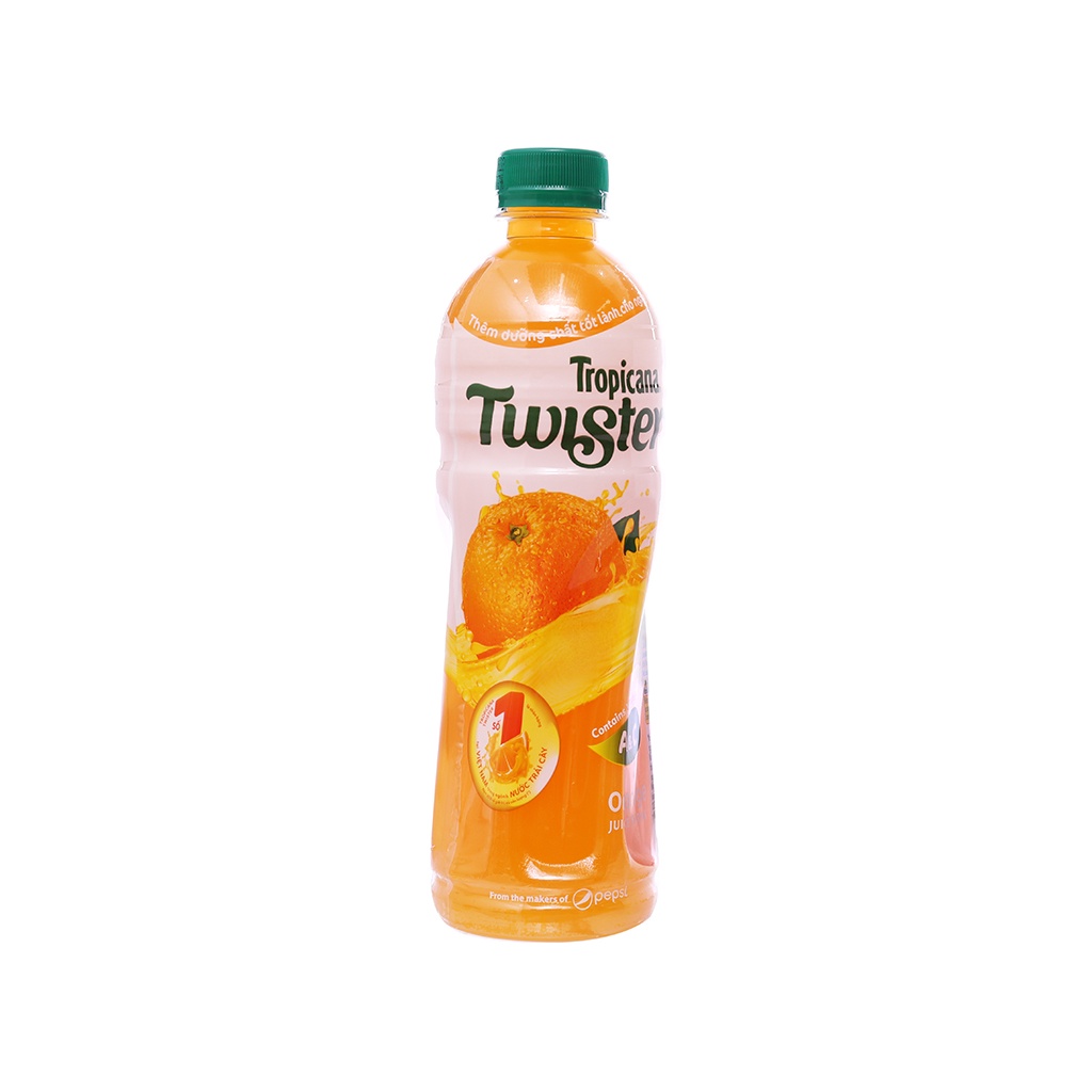 Combo 4 chai nước cam ép Twister Tropicana 455ml