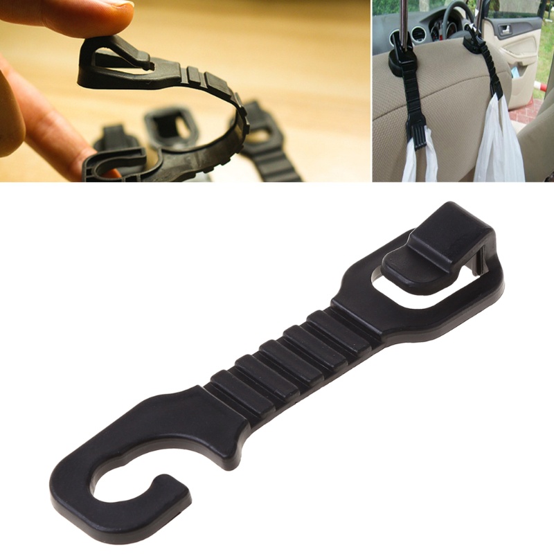 Móc Treo Đồ Gắn Sau Ghế Ngồi Xe Hơi Màu Đen Tiện Dụng
