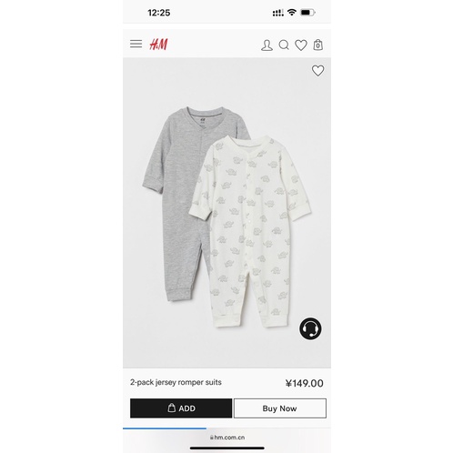 SLEEP SUIT HỞ BÀN H&M XUẤT XỊN CHO BÉ YÊU