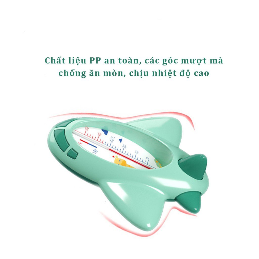 Nhiệt kế đo nước cao cấp chính hãng chuyên dùng đo nhiệt độ nước tắm hình máy bay dễ thương cho bé, Thị Nắng Store