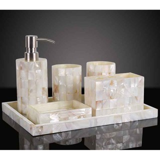 Bộ đồ dùng nhà tắm cẩn xà cừ Kingsley KSL012