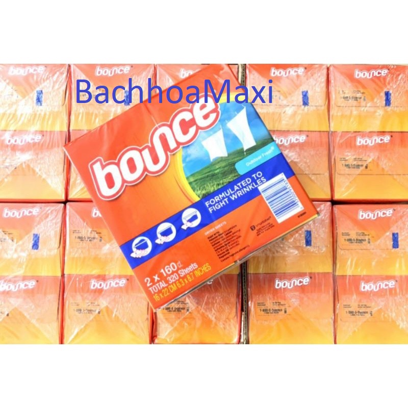 Giấy thơm quần áo Bounce Mỹ, giấy làm thơm loại bỏ mùi hôi mùi ấm mốc ở trong tủ đồ giúp quần áo luôn thơm mát