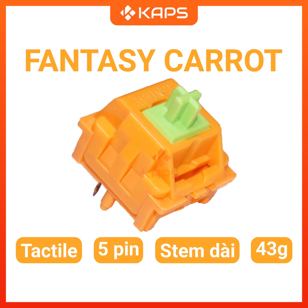 Switch Fantasy Carrot | Switch Carrot | Tactile | 5 pin | Dùng cho bàn phím cơ