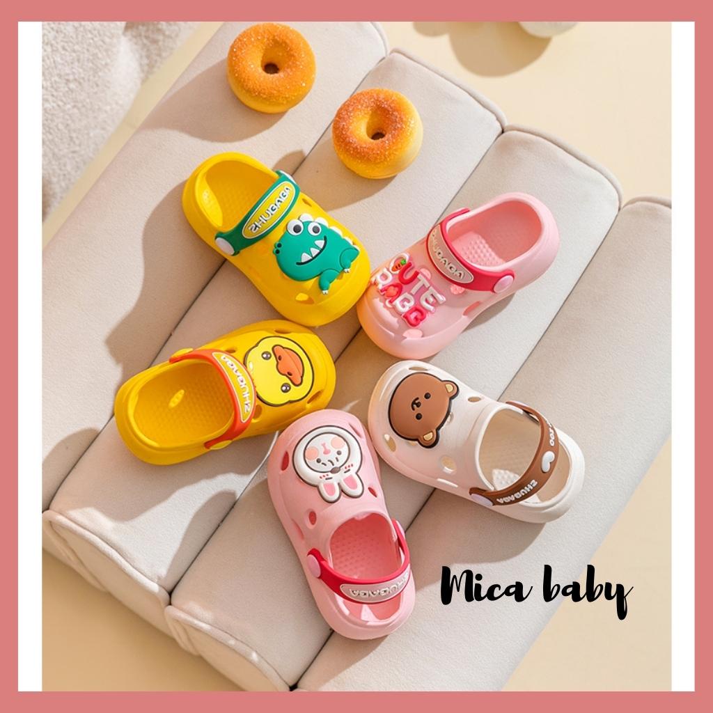 Dép sục cho bé siêu nhẹ hình gấu nâu đáng yêu Mica Baby GD01