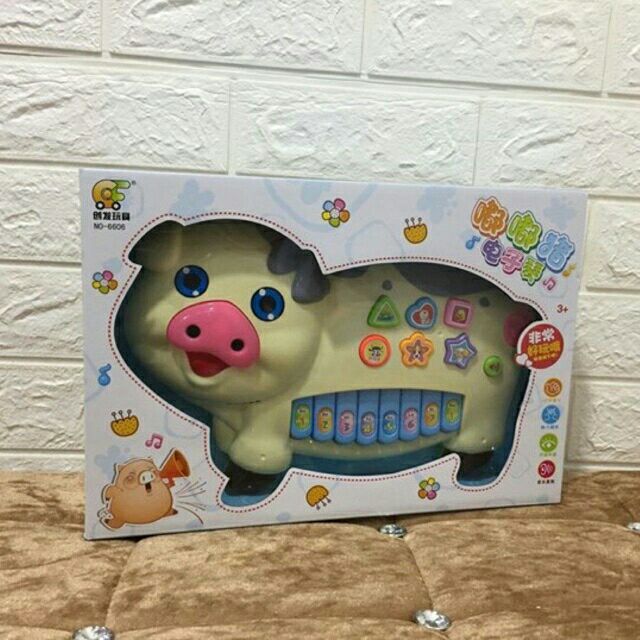 Đồ chơi đàn con bò, con thỏ có nhạc