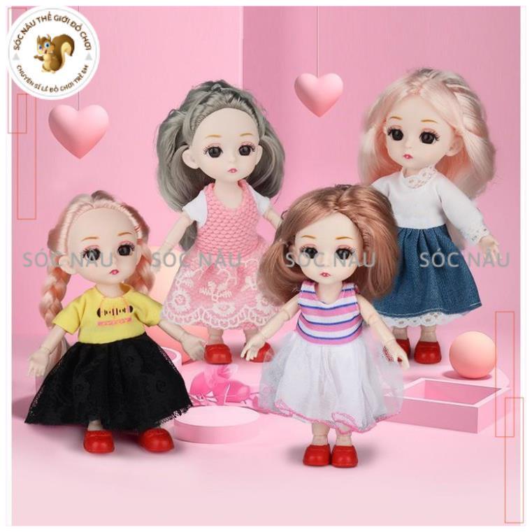 Đồ chơi Búp bê babie cao 18 cm bộ sưu tập búp bê vô cùng dễ thương cho các bé gái Sóc nâu thế giới đồ chơi