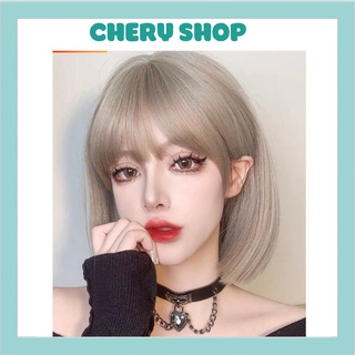 Tóc giả nguyên đầu 💄💄 FREESHIP 💄💄nguyên đầu vic cúp xám khói tặng kèm lưới 3030