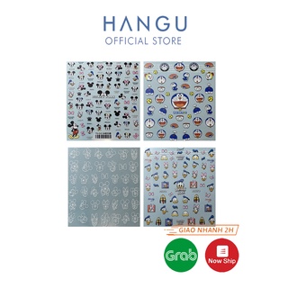 Sticker nail lụa hoạt hình 5D