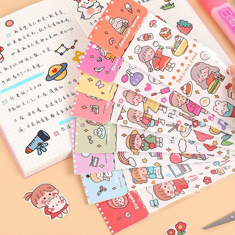 Sticker washi dán dài trang trí sổ,laptop,điện thoại dễ thương kích thước 39.5x6.6cm