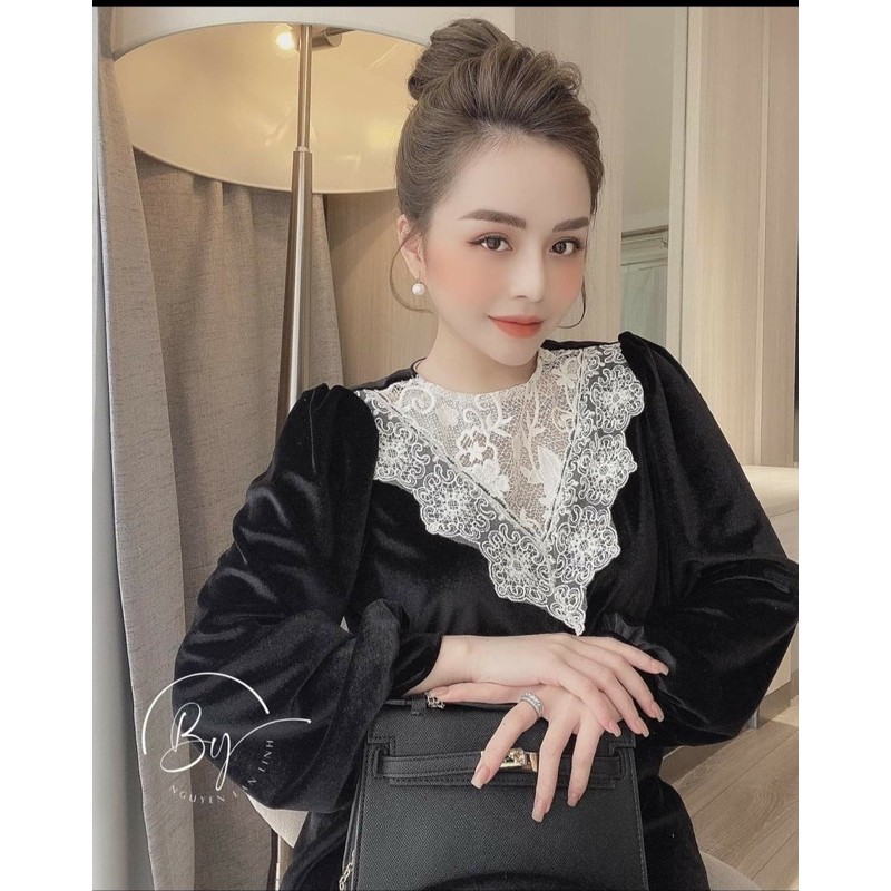 Đầm nhung mềm babydoll