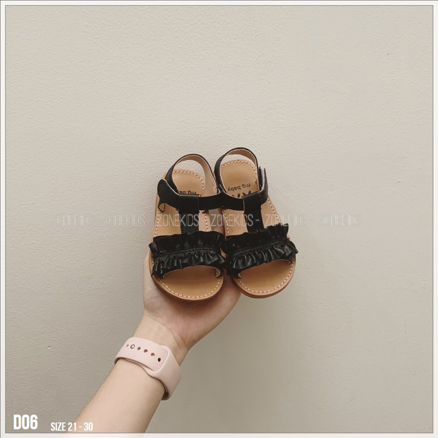 Dép sandal phối bèo nhún cho bé gái Zonekids - D06