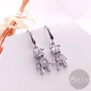 Bông tai gấu đính đá - mely 1106