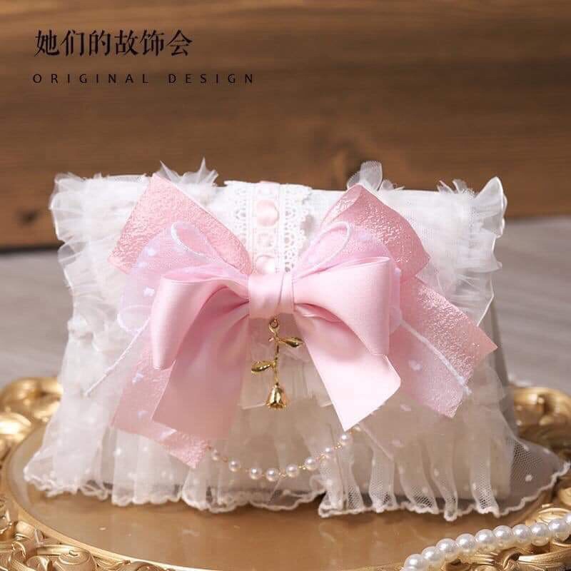 Túi ren nơ cao cấp 2021 - kiểu dáng tiểu thư